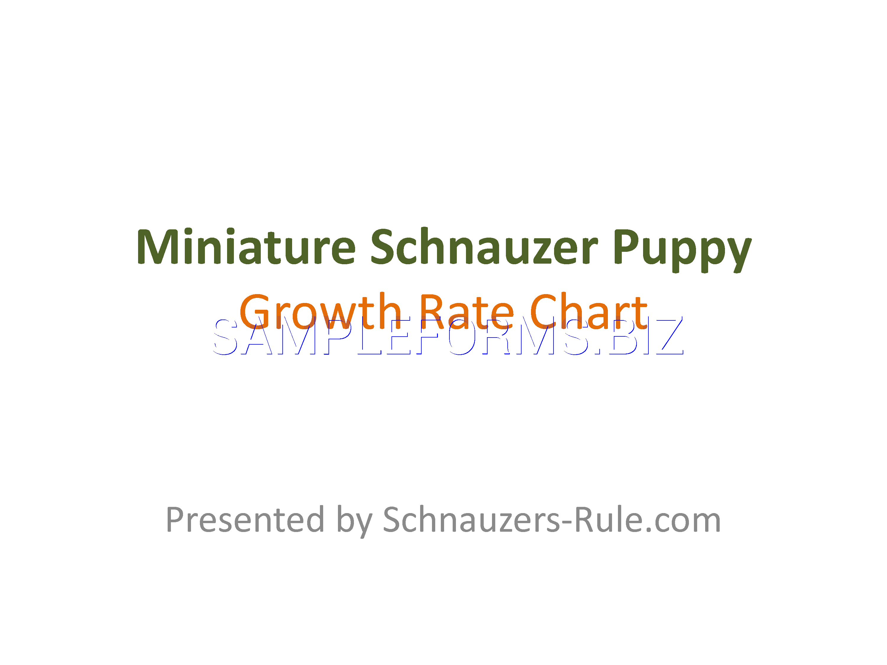 Preview free downloadable Miniature Schnauzer Puppy Growth Rate Chart in PDF (page 1)